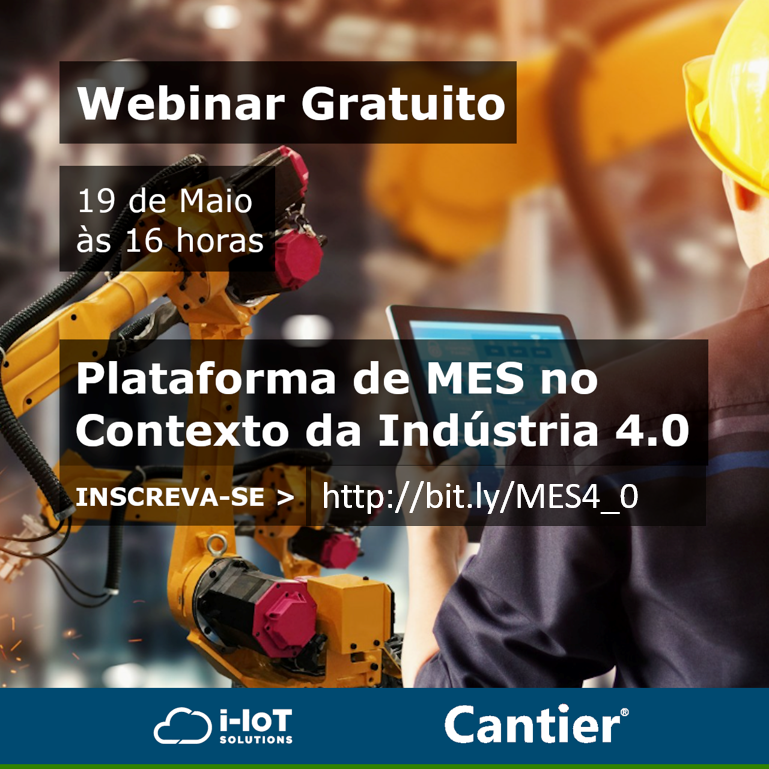 Webinar apresenta a Plataforma MES 4.0 no contexto da Indústria 4.0